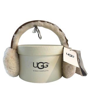 UGG BROWN SHEARLING WIRED EARMUFFS